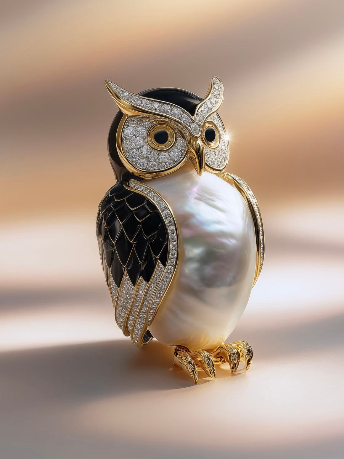 Noctis Owl Lab Diamond Brooch - Fiona Diamonds - Fiona Diamonds