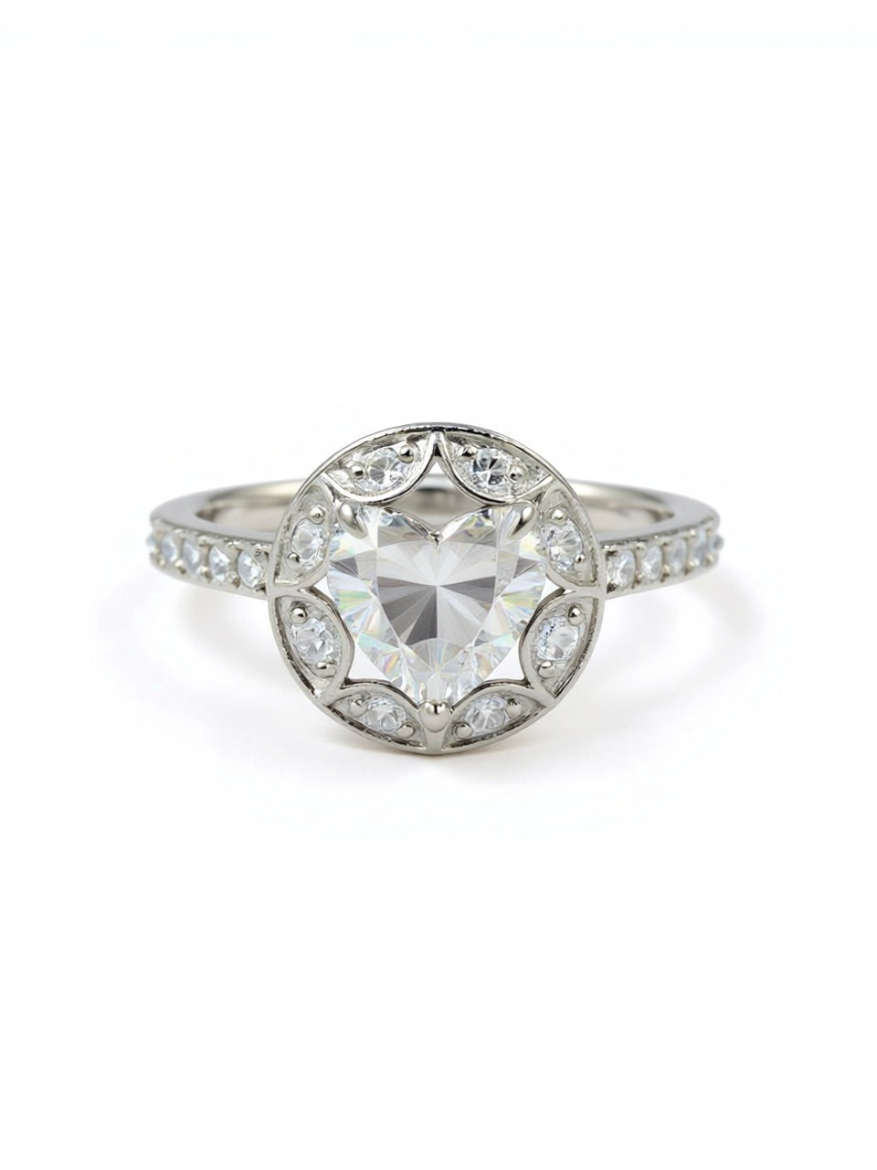 1ct Heart Lab Diamond Ring - Fiona Diamonds - Fiona Diamonds