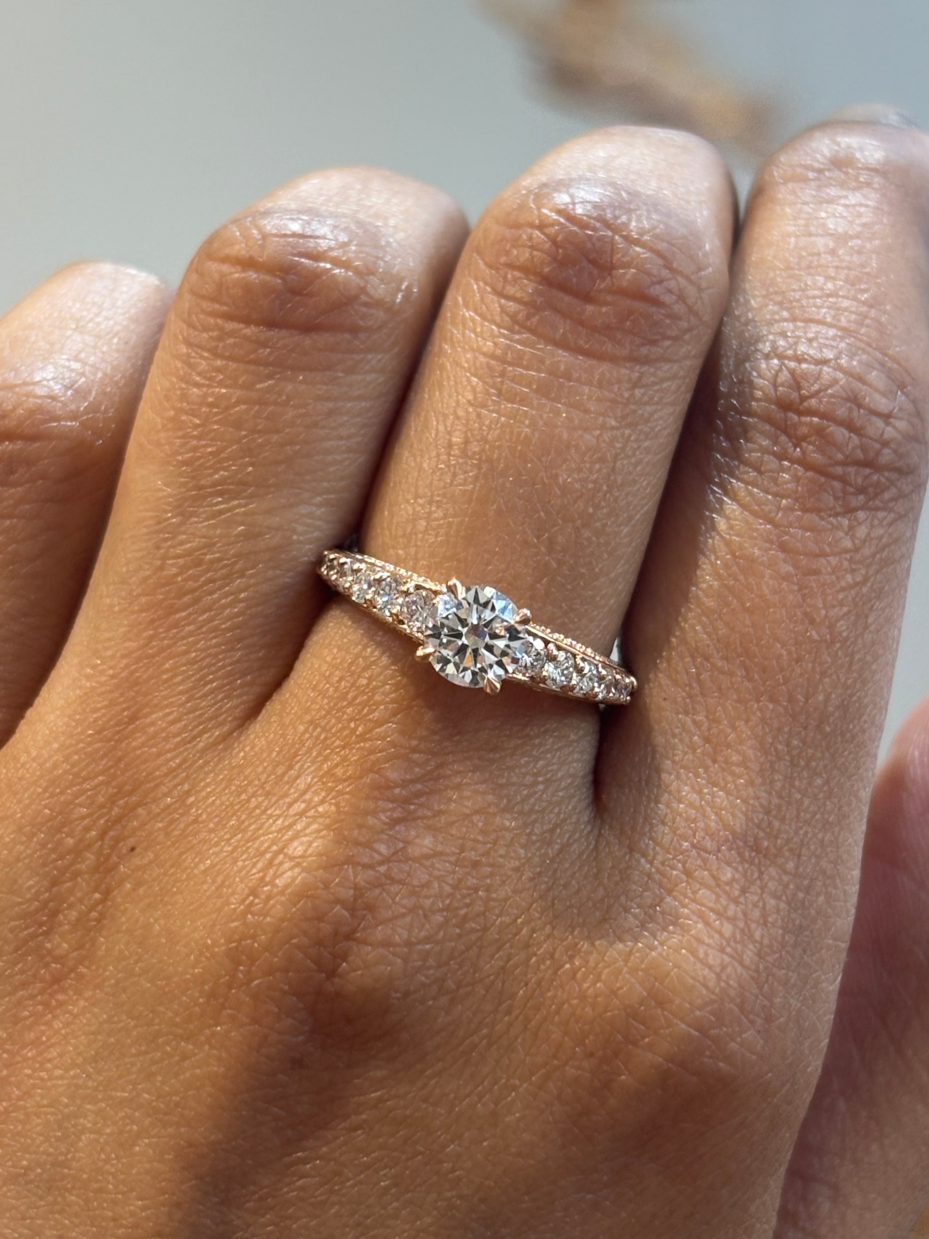 Elodie 70 Pointer Lab Diamond Ring - Sophisticated Brilliance - Fiona Diamonds - Fiona Diamonds