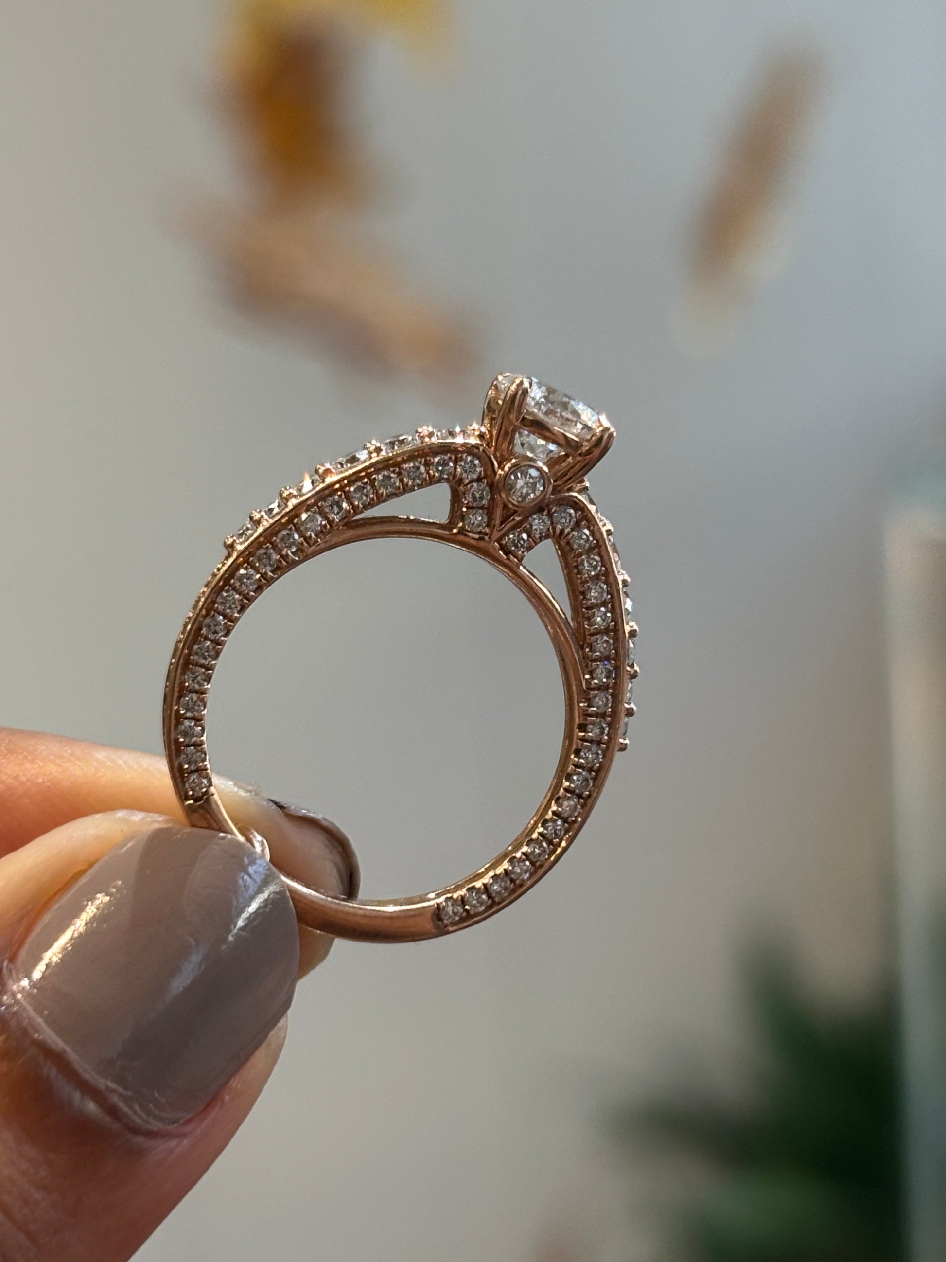 Elodie 70 Pointer Lab Diamond Ring - Sophisticated Brilliance - Fiona Diamonds - Fiona Diamonds