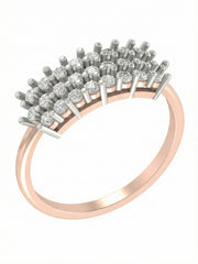 3 Band Half Eternity Lab Diamond Ring