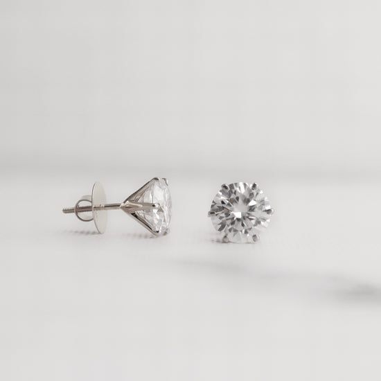 Quasaris 1.57ct Round Lab Diamond Earring - Fiona Diamonds - Fiona Diamonds