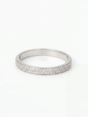 Leda Round Lab Diamond Eternity Ring in 14K White Gold by Fiona Diamonds