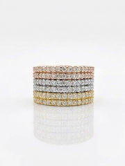 Helena Round Lab Diamond Eternity Ring in 18K Rose Gold by Fiona Diamonds