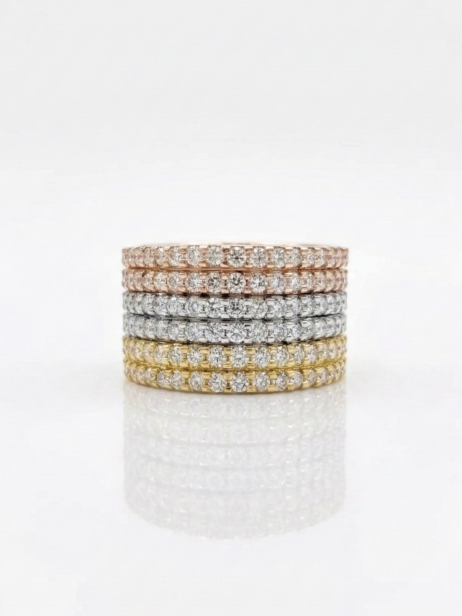 Helena Round Lab Diamond Eternity Ring in 18K Rose Gold by Fiona Diamonds