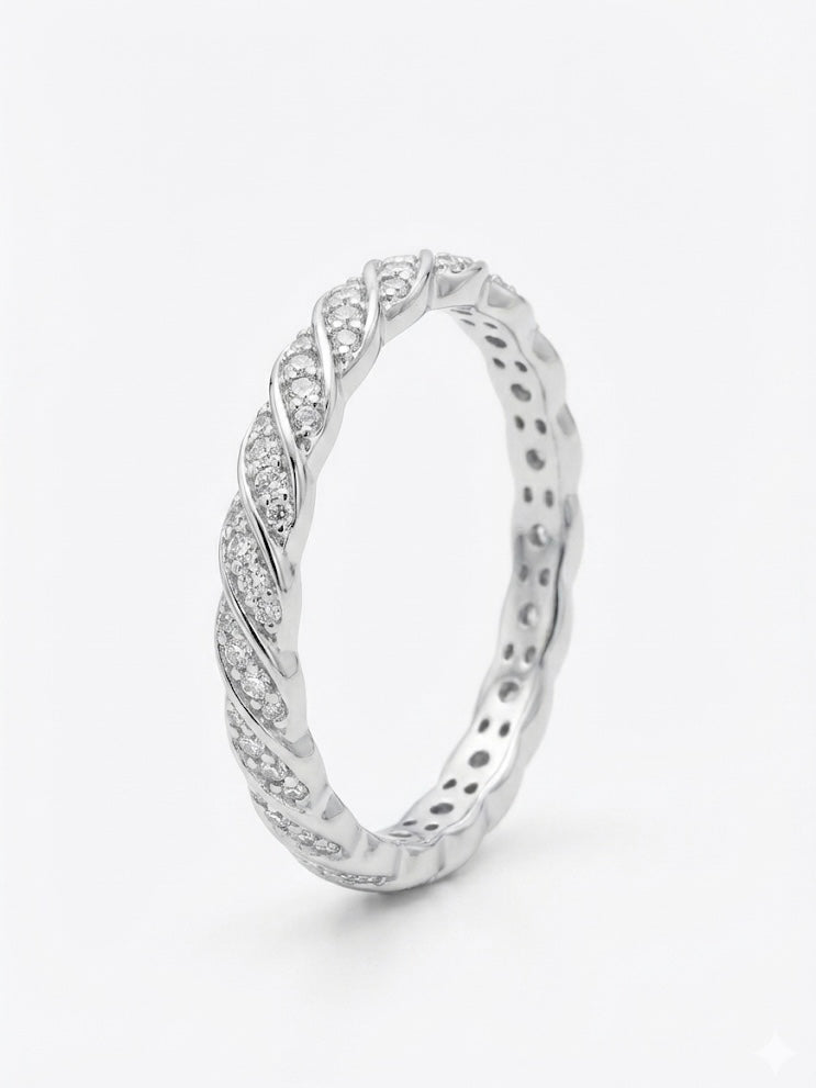 0.530ct Lab Diamond Designer Twist Band