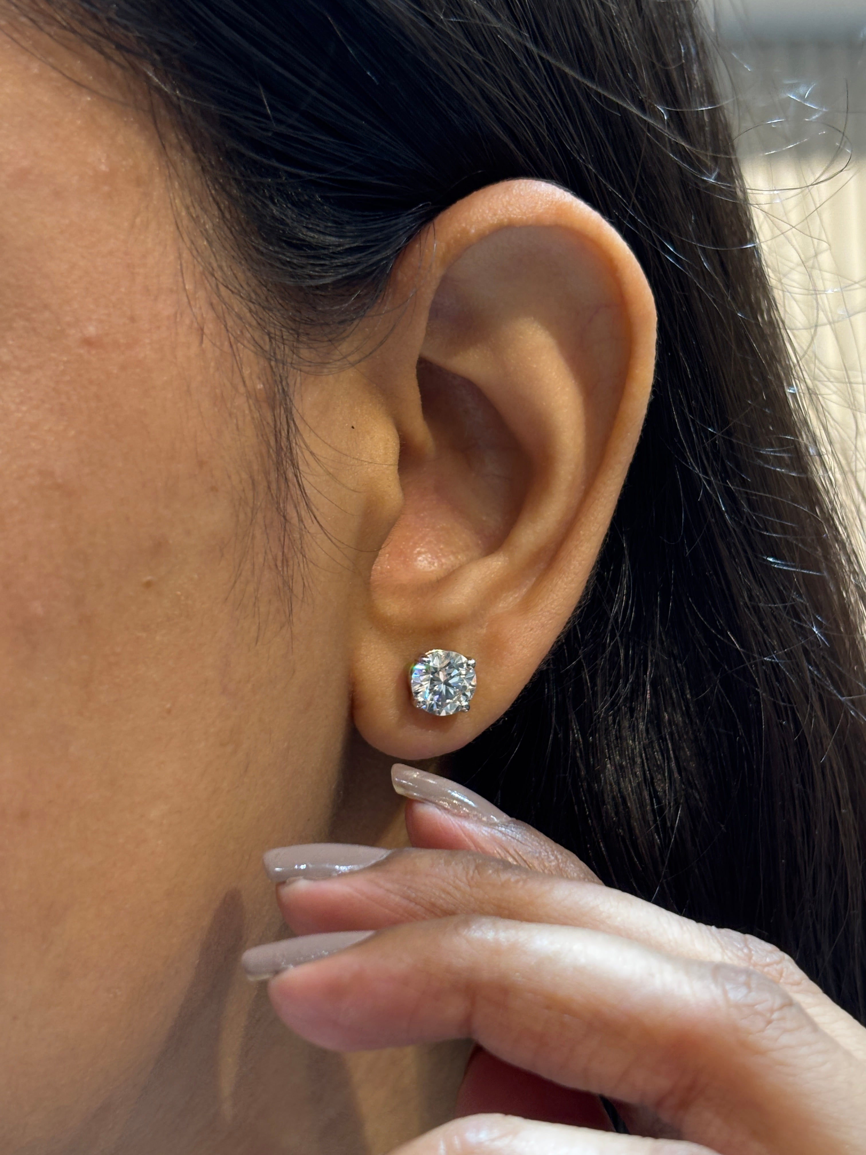 1.48ct Round Lab Diamond Earring