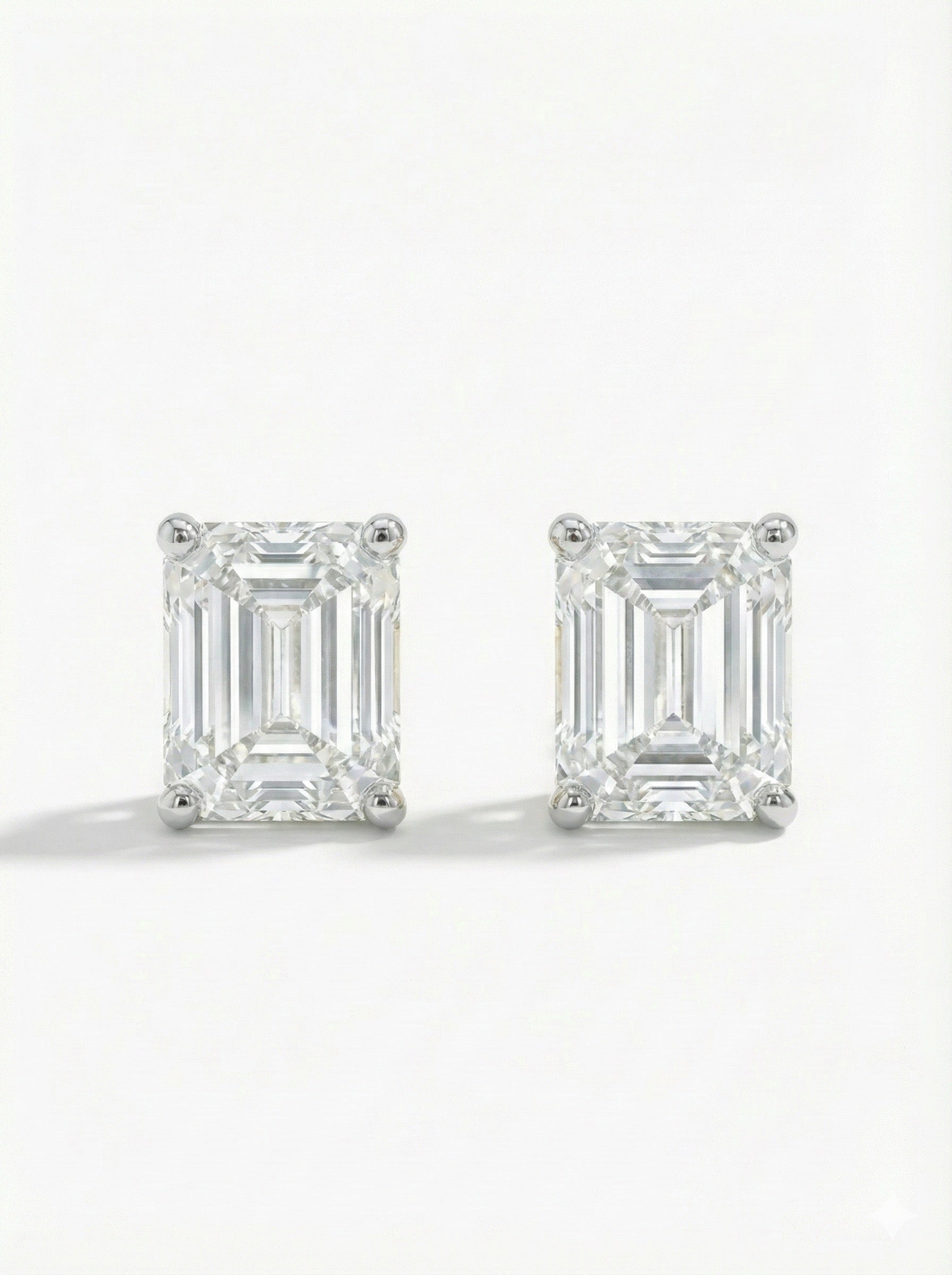 2ct Emerald Lab Diamond Earring