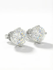 Lingyi 1.53ct Round Lab Diamond Classic Solitaire Stud Earrings in 14K White Gold by Fiona Diamonds