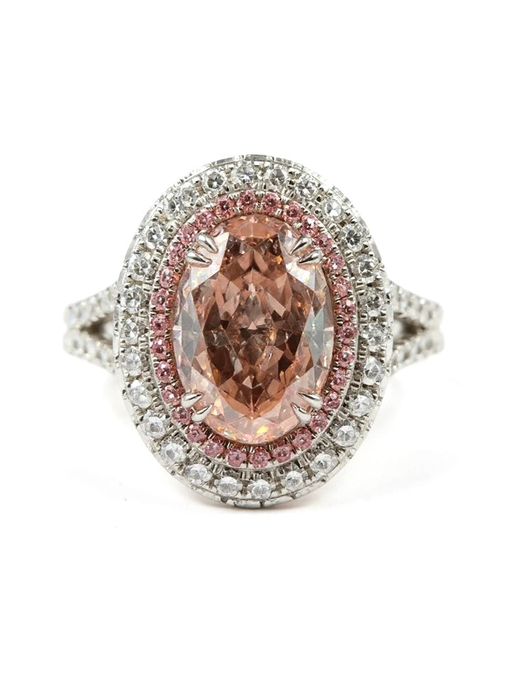 Qatar 2.75ct Lab Grown Diamond Ring - Elegant & Green - Fiona Diamonds - Fiona Diamonds