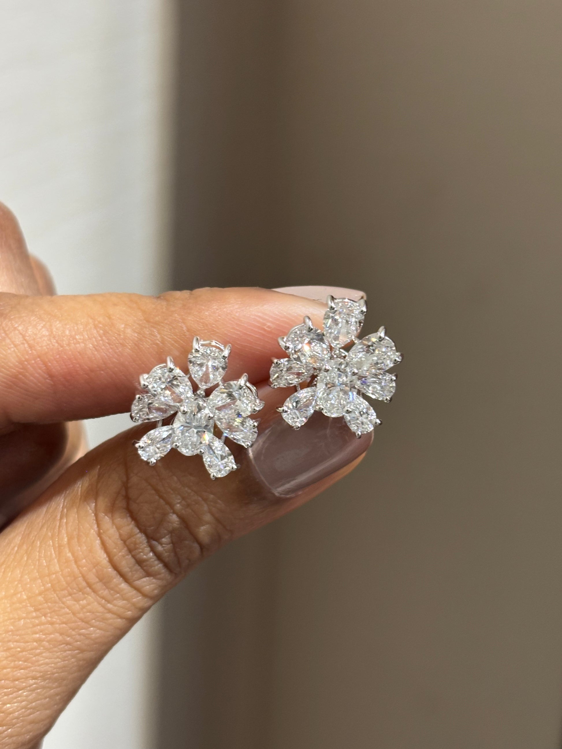 Fiona Diamonds Wynlissara Oval Lab Diamond Earrings in 14K White Gold - elegant look