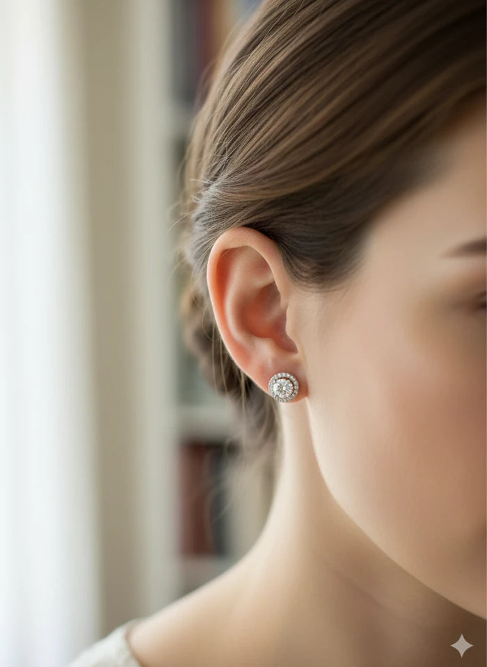 2ct Round Nube Lab Grown Diamond Earrings - Radiant & Chic