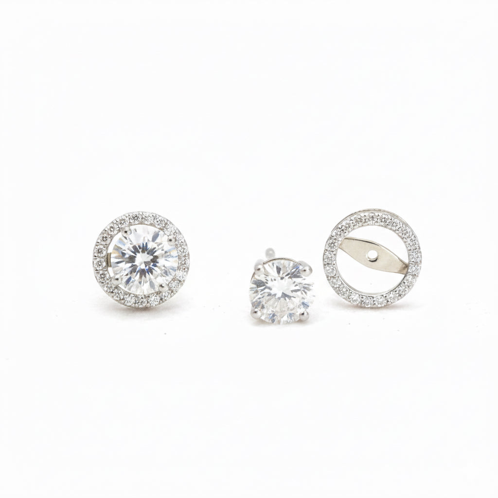52 Pointer Round Cassia Lab Diamond Earring - Classic Sophistication