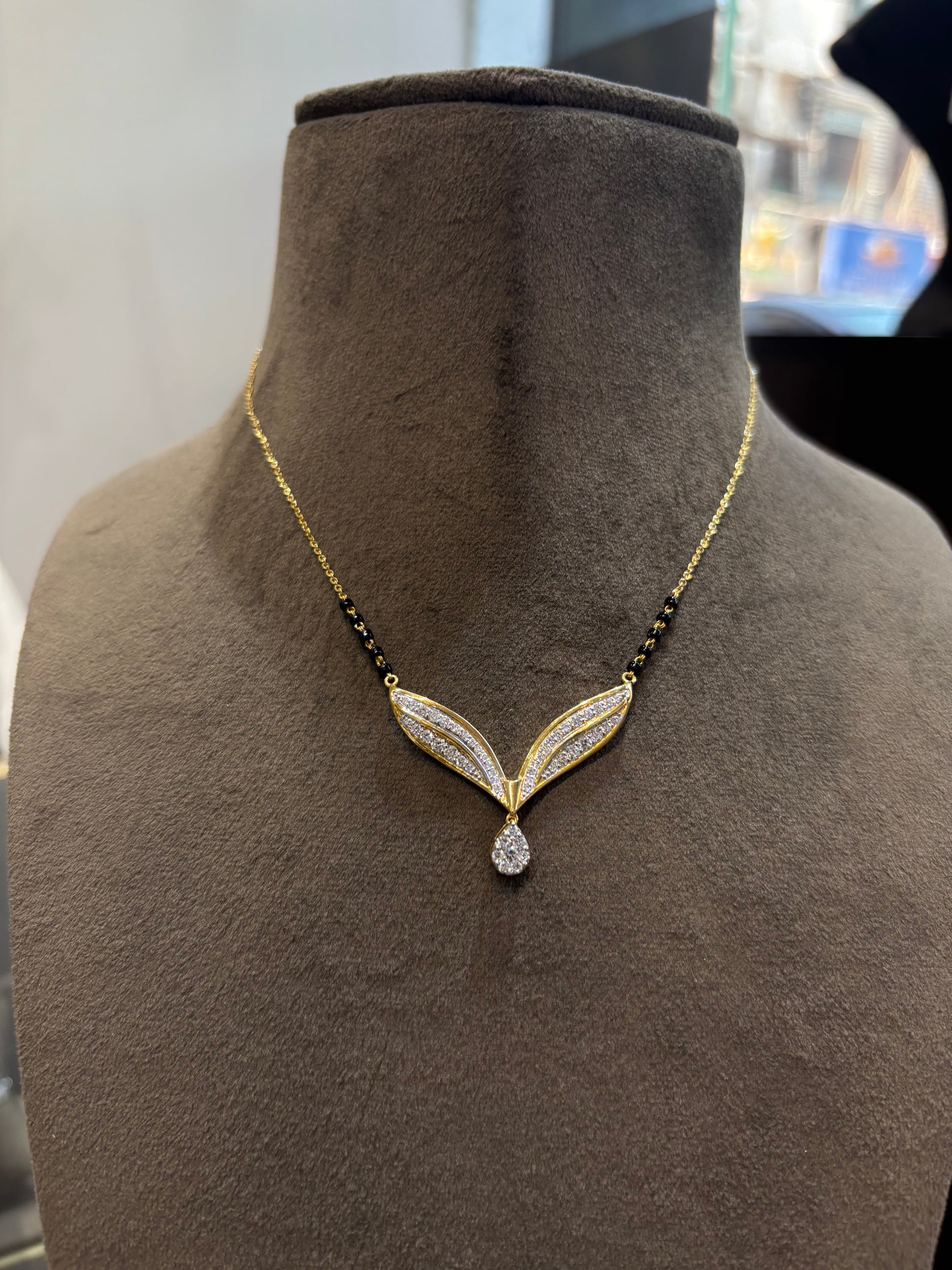 Myralisse Lab Diamond Mangalsutra - Elegant Sophistication - Fiona Diamonds - Fiona Diamonds