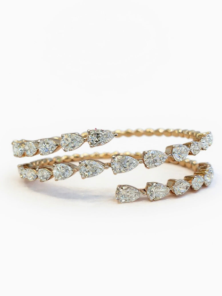 Pear Vine Lab Diamond Bracelet - Fiona Diamonds - Fiona Diamonds