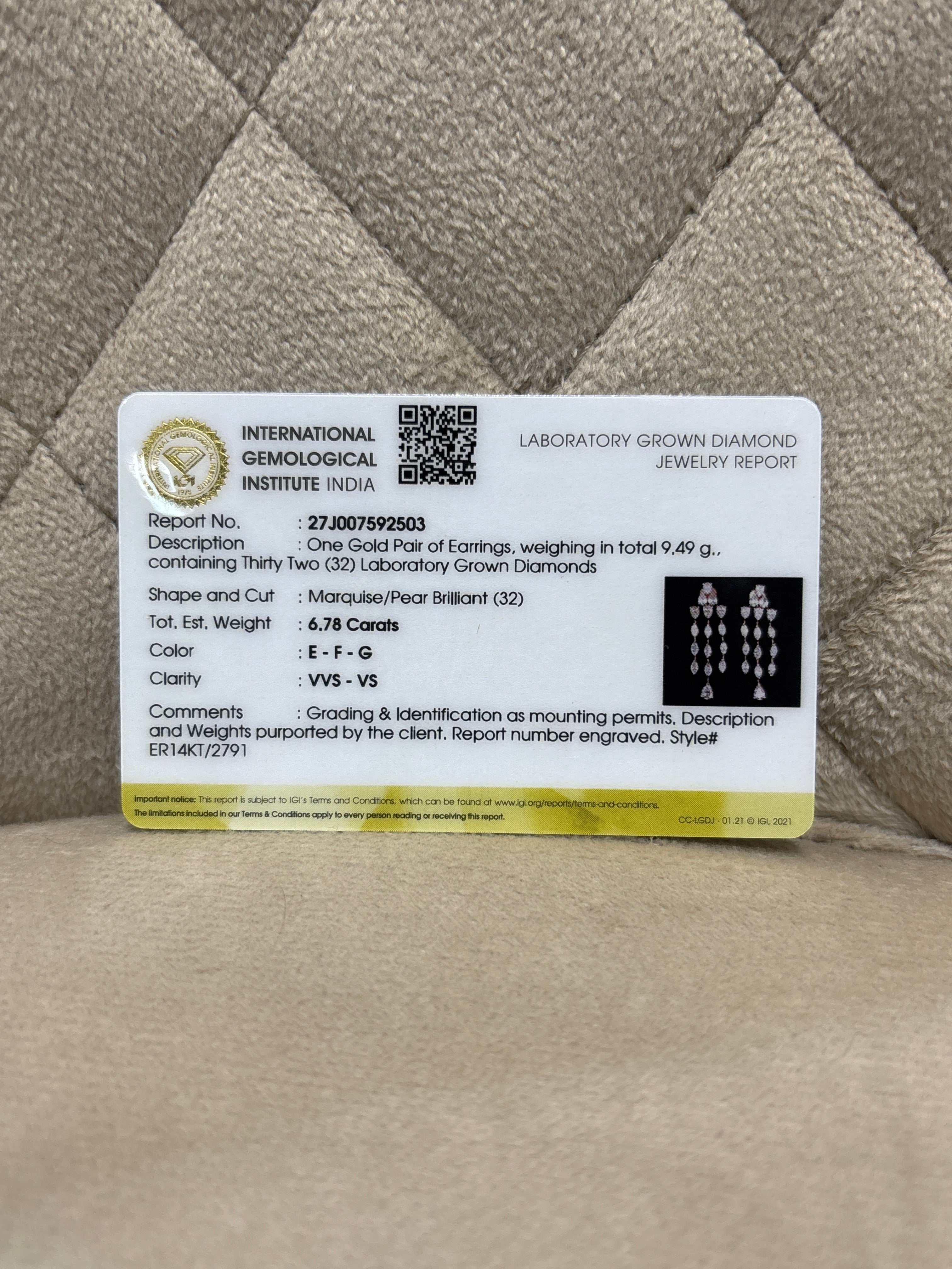 Sylvaris Lab Diamond Earring – Graceful & Chic - Fiona Diamonds - Fiona Diamonds