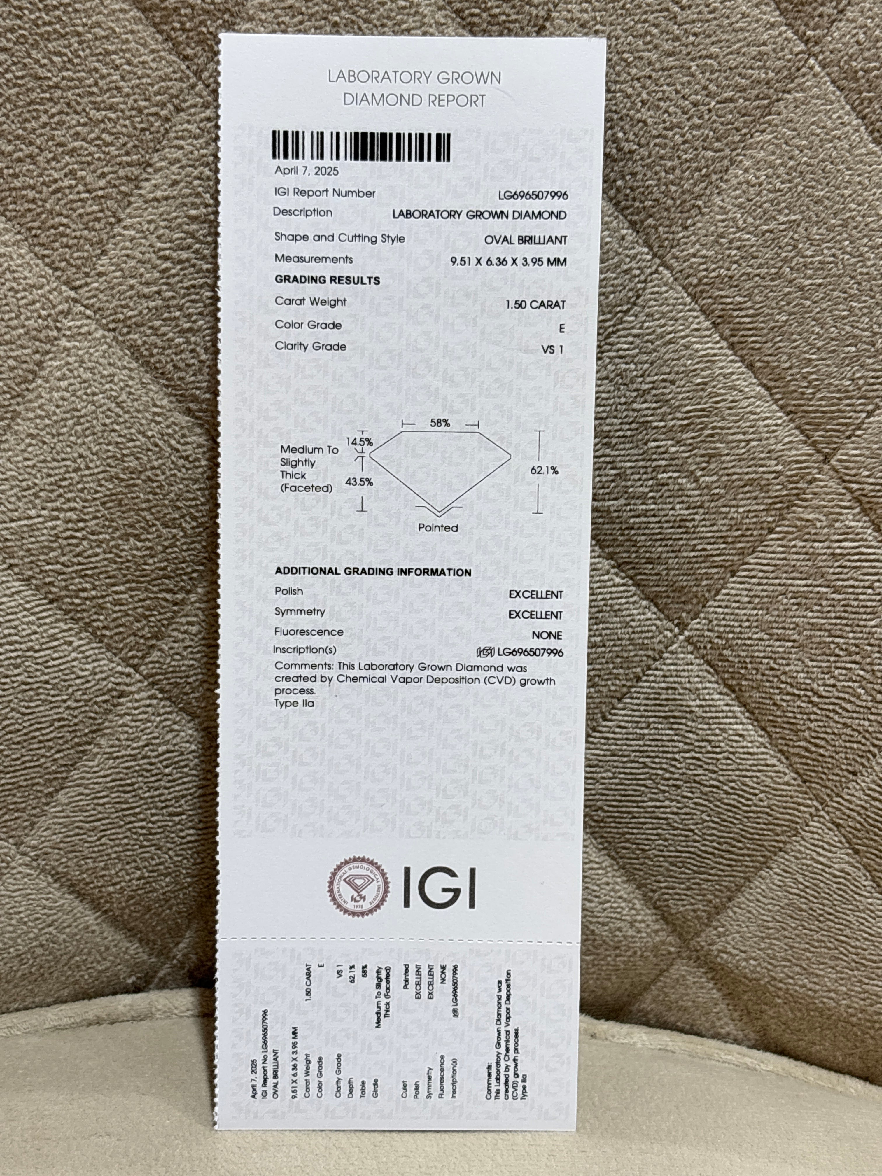 1.5ct Oval Avira Flicker Lab Diamond Earring - Fiona Diamonds - Fiona Diamonds