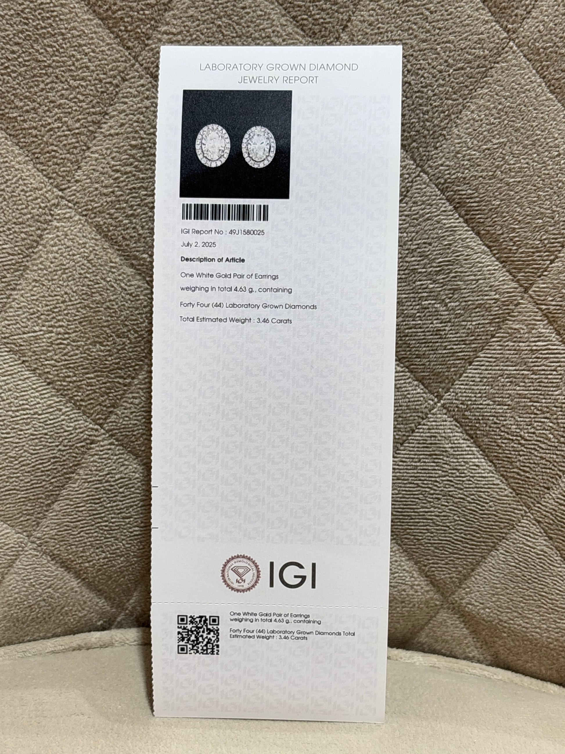 1.5ct Oval Avira Flicker Lab Diamond Earring - Fiona Diamonds - Fiona Diamonds