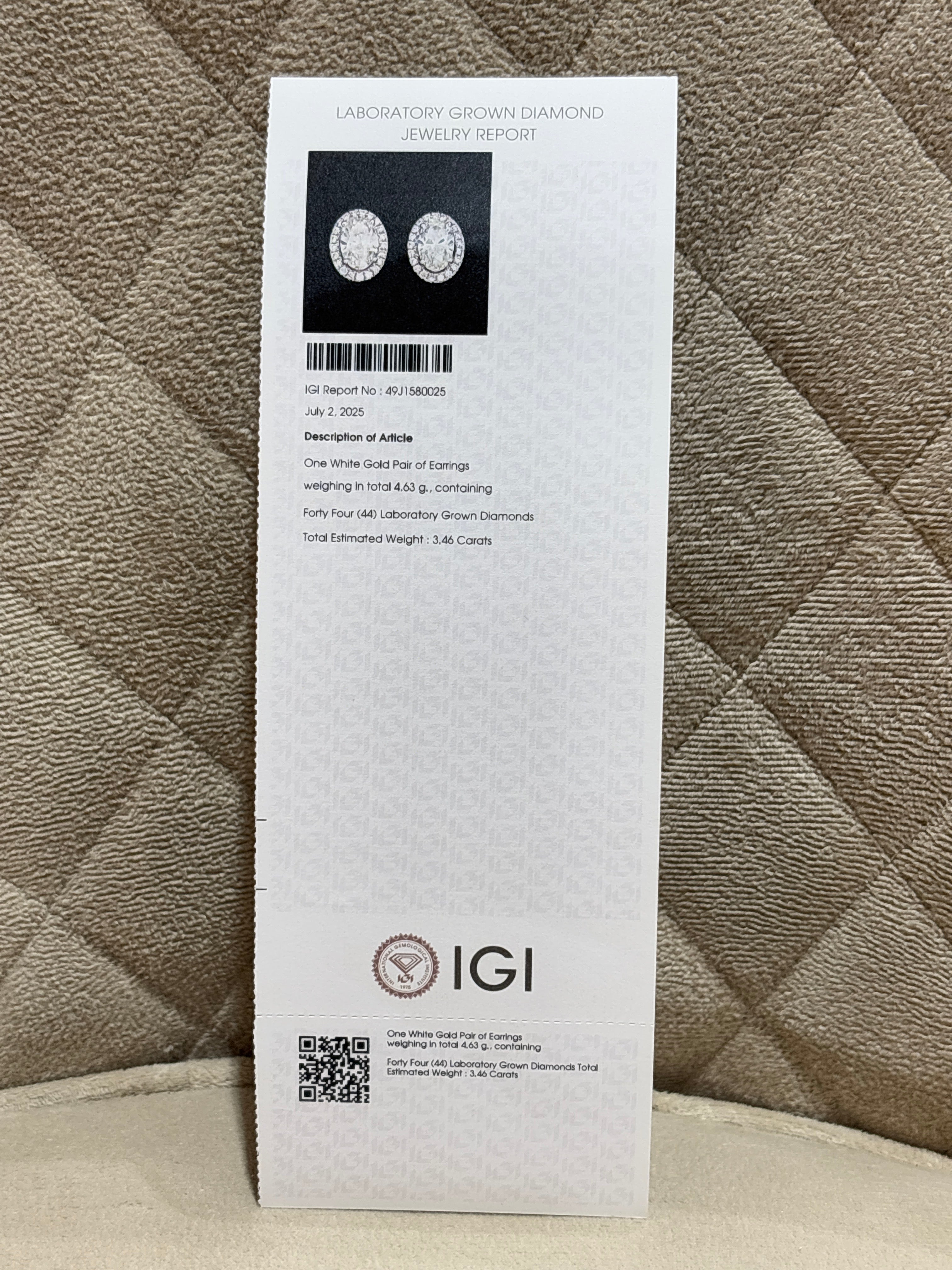 1.5ct Oval Avira Flicker Lab Diamond Earring - Fiona Diamonds - Fiona Diamonds