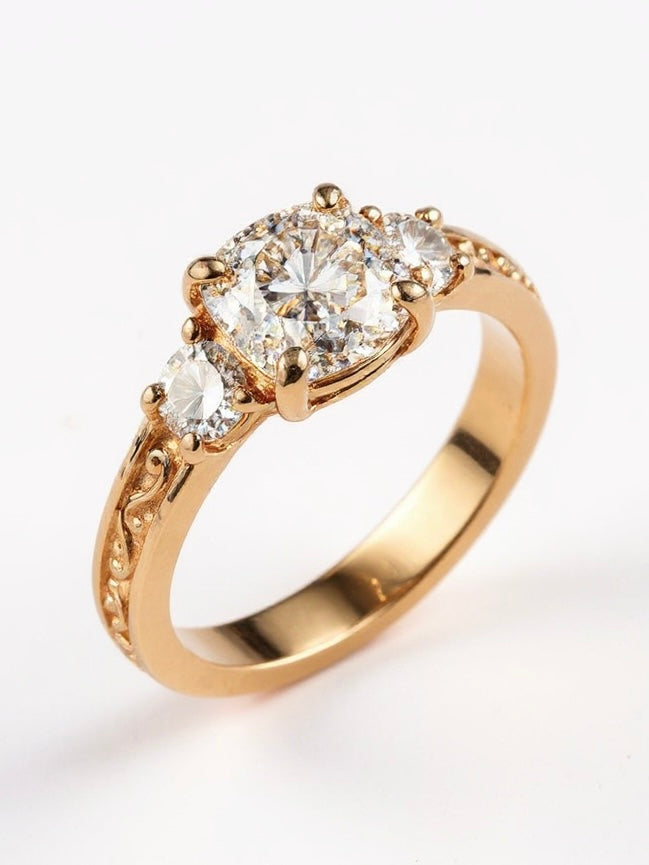 Zhaolan 1ct Lab Diamond Ring – Petal Glint - Fiona Diamonds - Fiona Diamonds