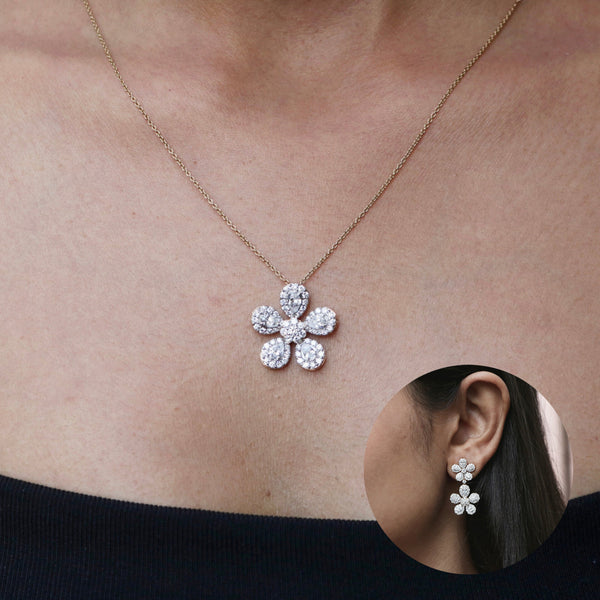14k Diamond Clover Necklace – Liberal Jewellery