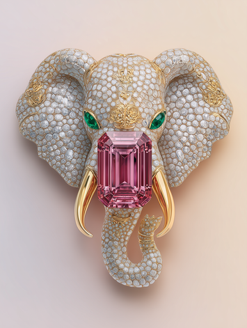 Ivory Majesty Lab Diamond Brooch - Fiona Diamonds - Fiona Diamonds