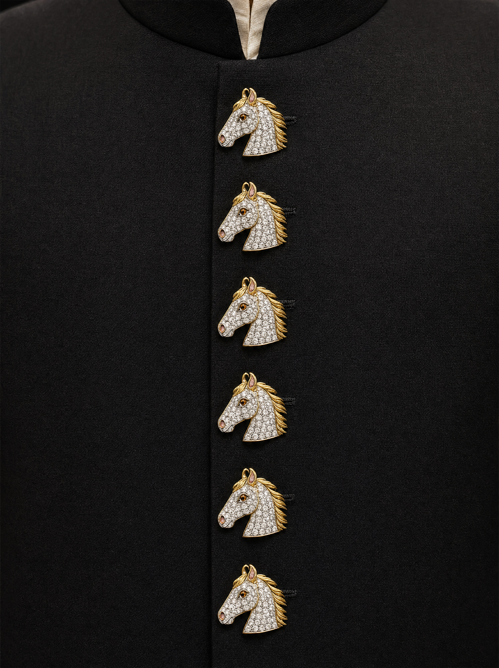 Buy Imperial Horse Crest Lab Diamond Buttons | Fiona Diamonds