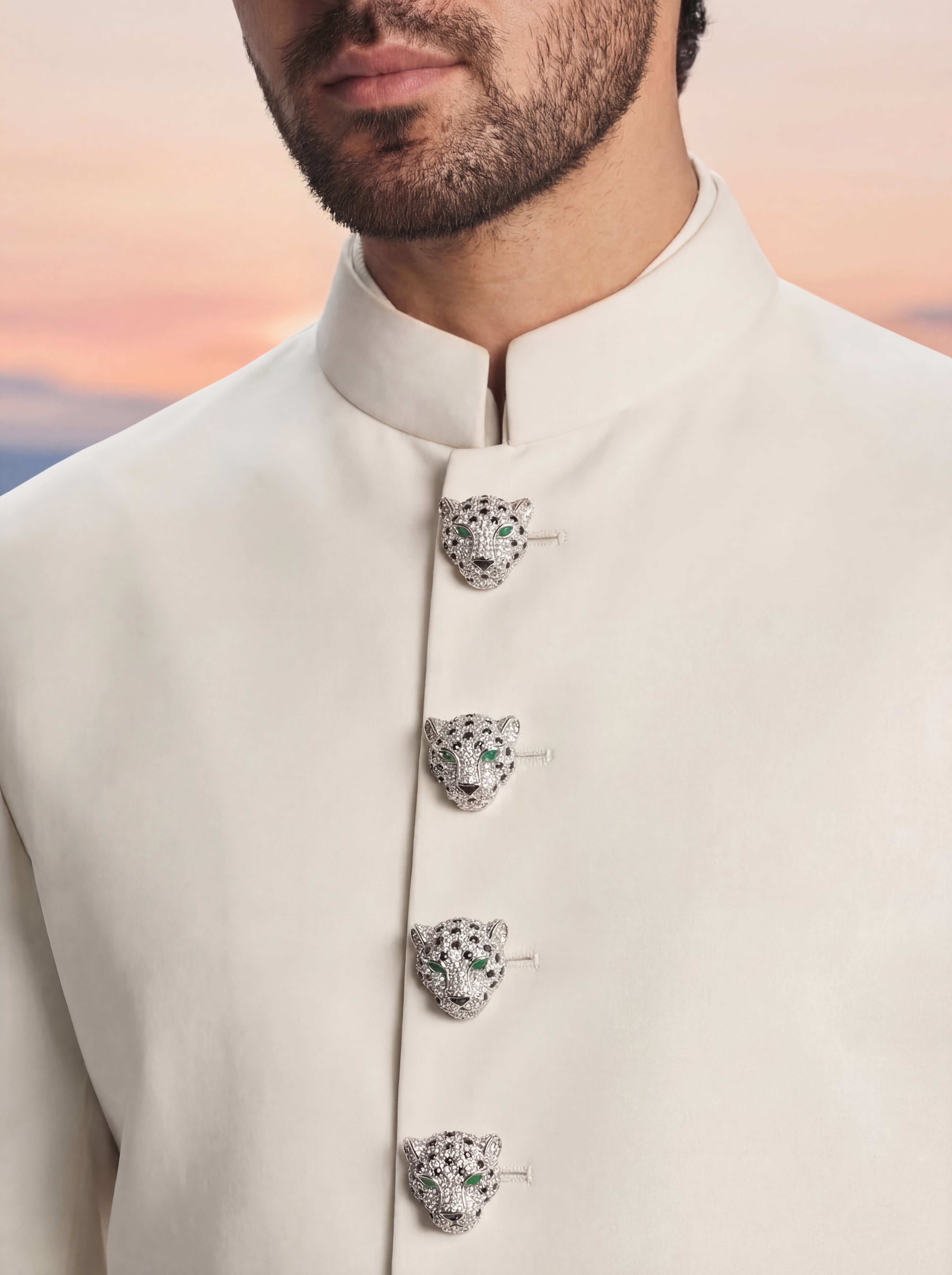 Buy Snow Leopard Lab Diamond Buttons | Fiona Diamonds