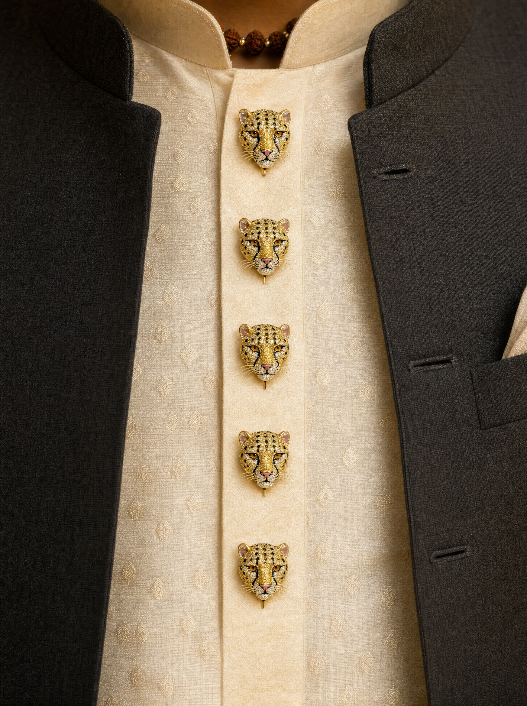 Buy Imperial Leopard Lab Diamond Buttons | Fiona Diamonds