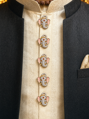 Buy Ganesha Royale Lab Diamond Buttons | Fiona Diamonds