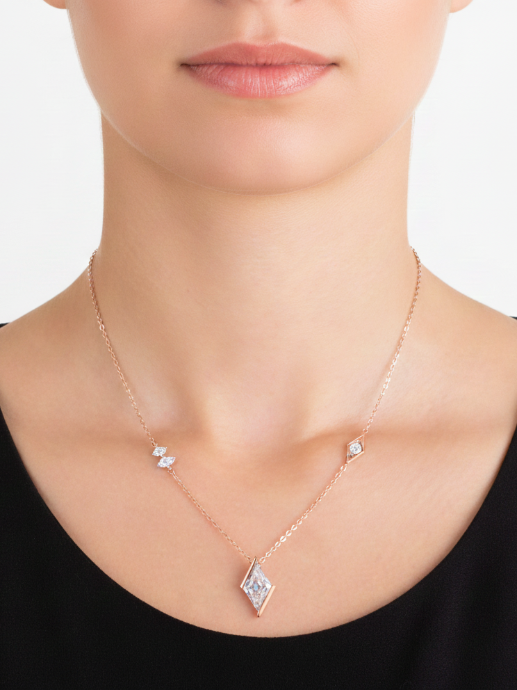 Velorin Pair Lab Diamond Pendant
