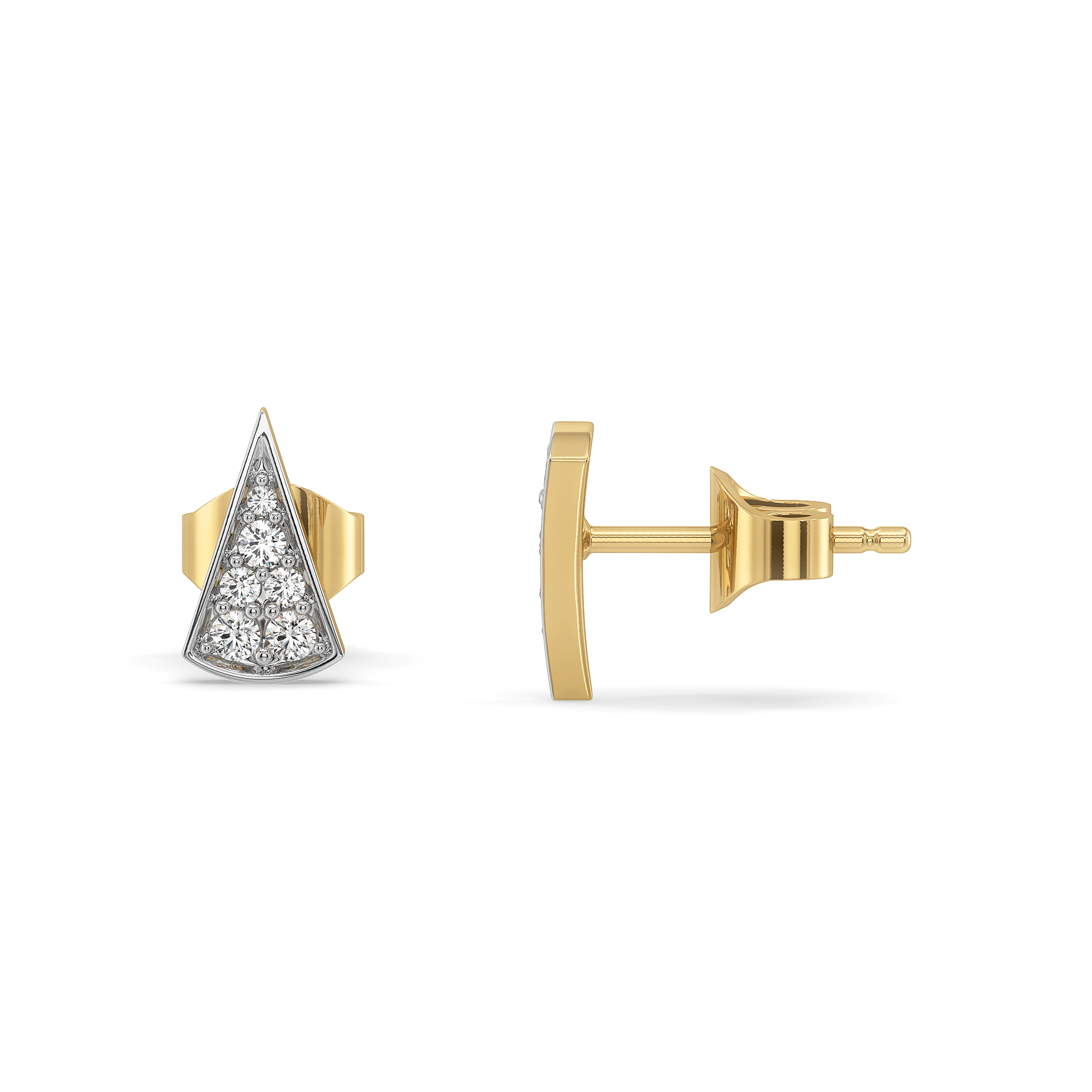 0.18ct Lab Grown Diamond Earring in 18kt Gold Vermeil - Fiona Diamonds - Fiona Diamonds