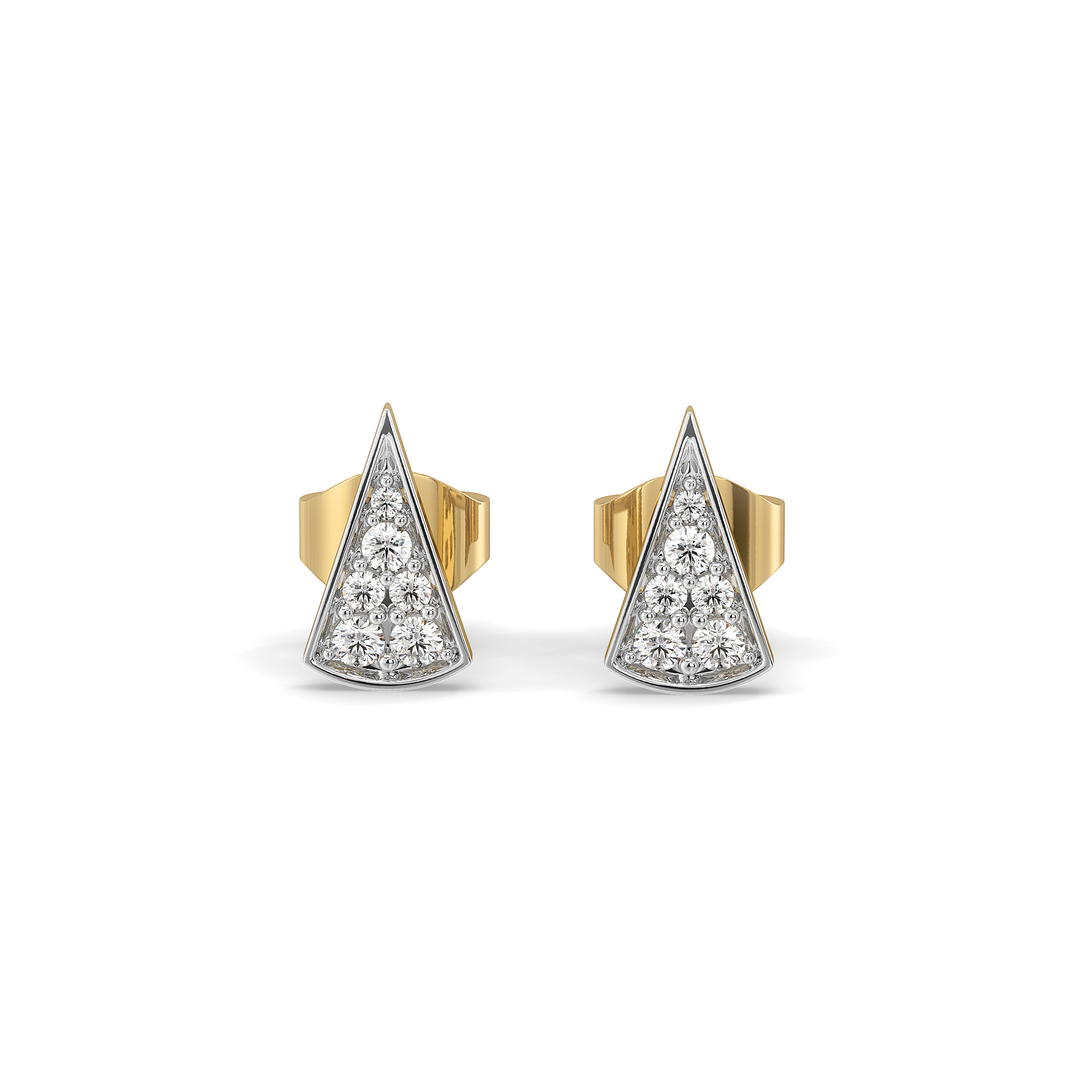 0.18ct Lab Grown Diamond Earring in 18kt Gold Vermeil - Fiona Diamonds - Fiona Diamonds