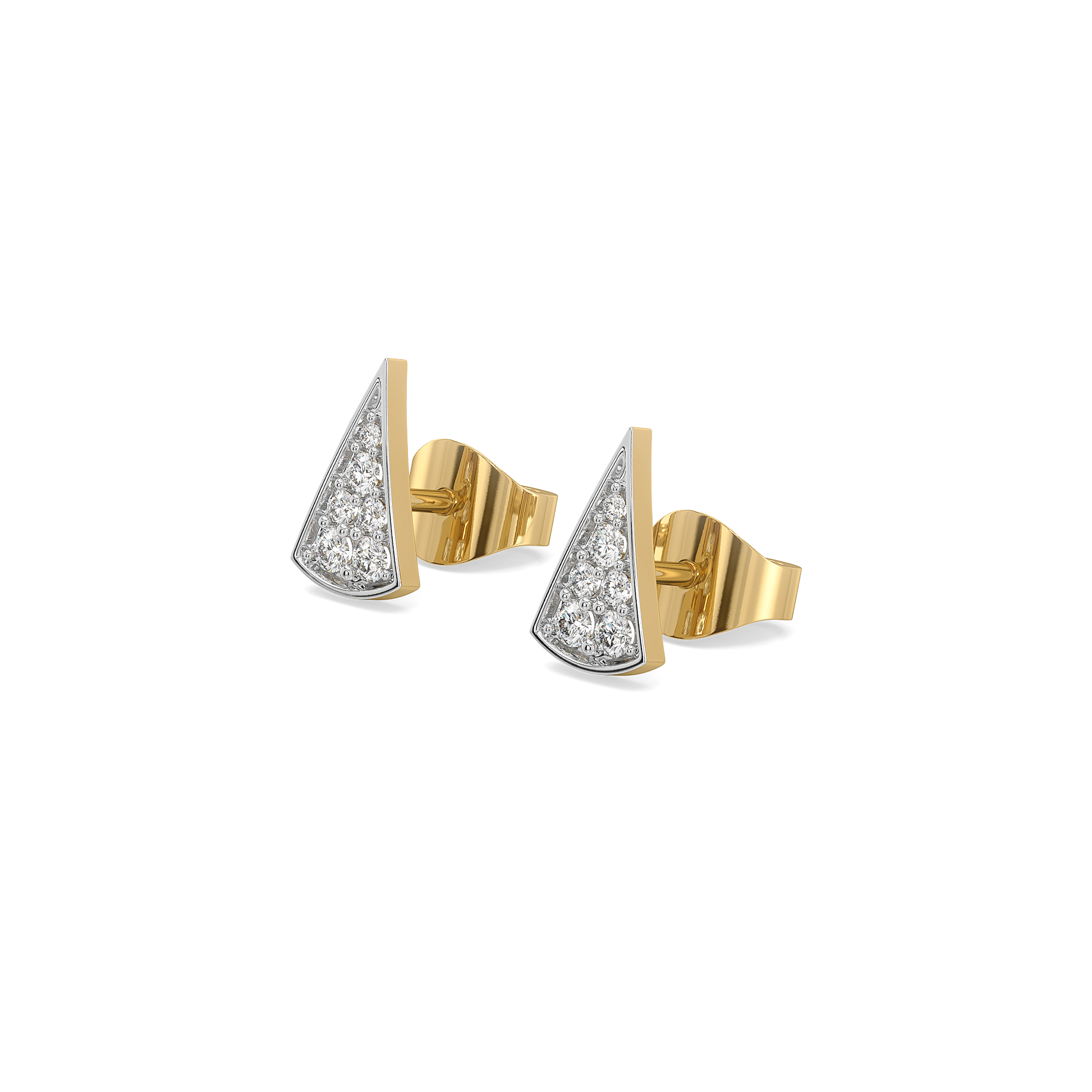 0.18ct Lab Grown Diamond Earring in 18kt Gold Vermeil - Fiona Diamonds - Fiona Diamonds