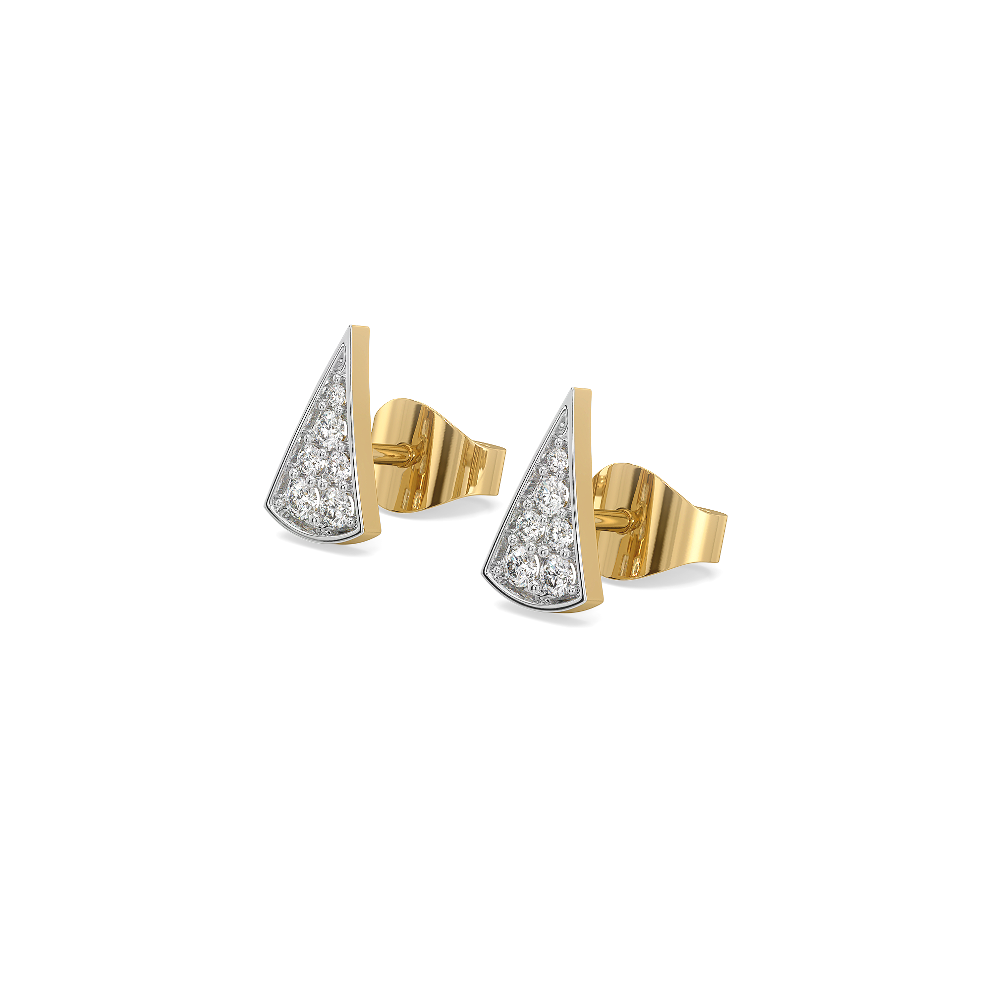 0.18ct Lab Grown Diamond Earring in 18kt Gold Vermeil - Fiona Diamonds - Fiona Diamonds
