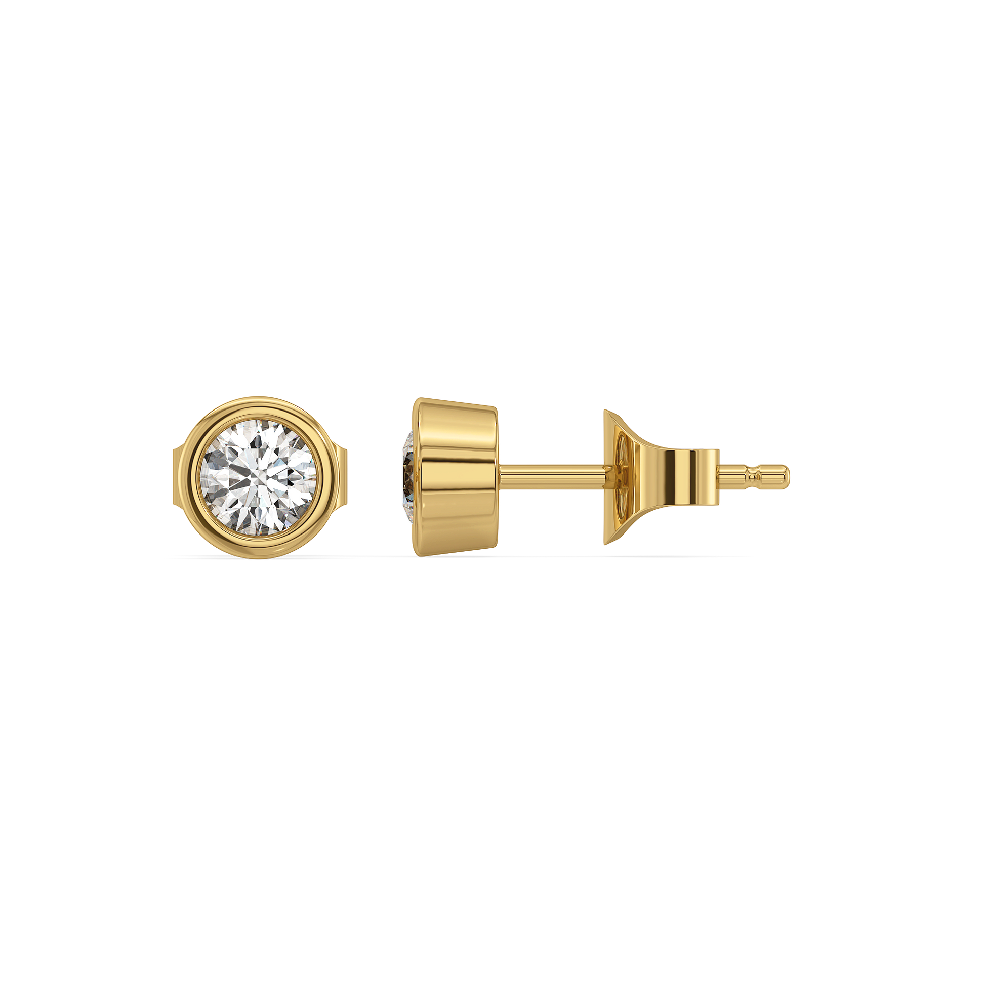 0.54ct Lab Grown Diamond Earring in 18kt Gold Vermeil - Fiona Diamonds - Fiona Diamonds