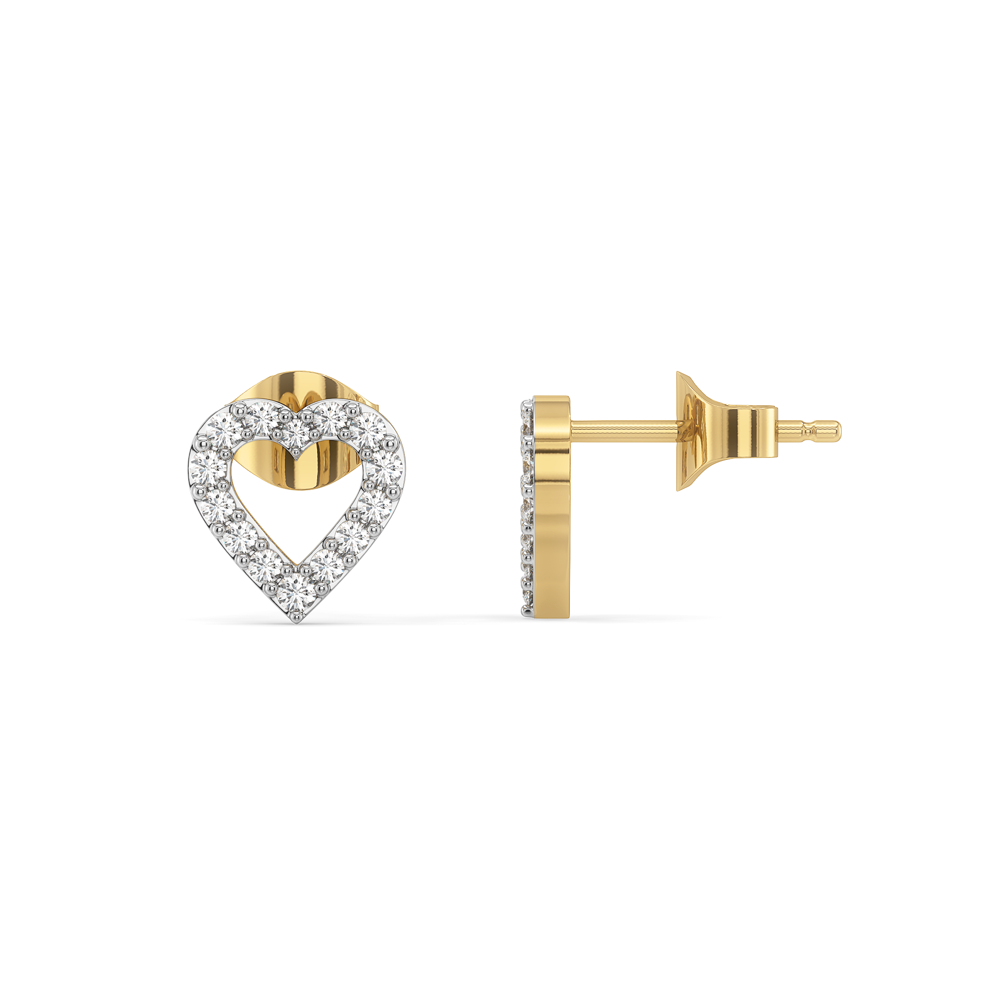 0.52ct Lab Grown Diamond Earring in 18kt Gold Vermeil - Fiona Diamonds - Fiona Diamonds
