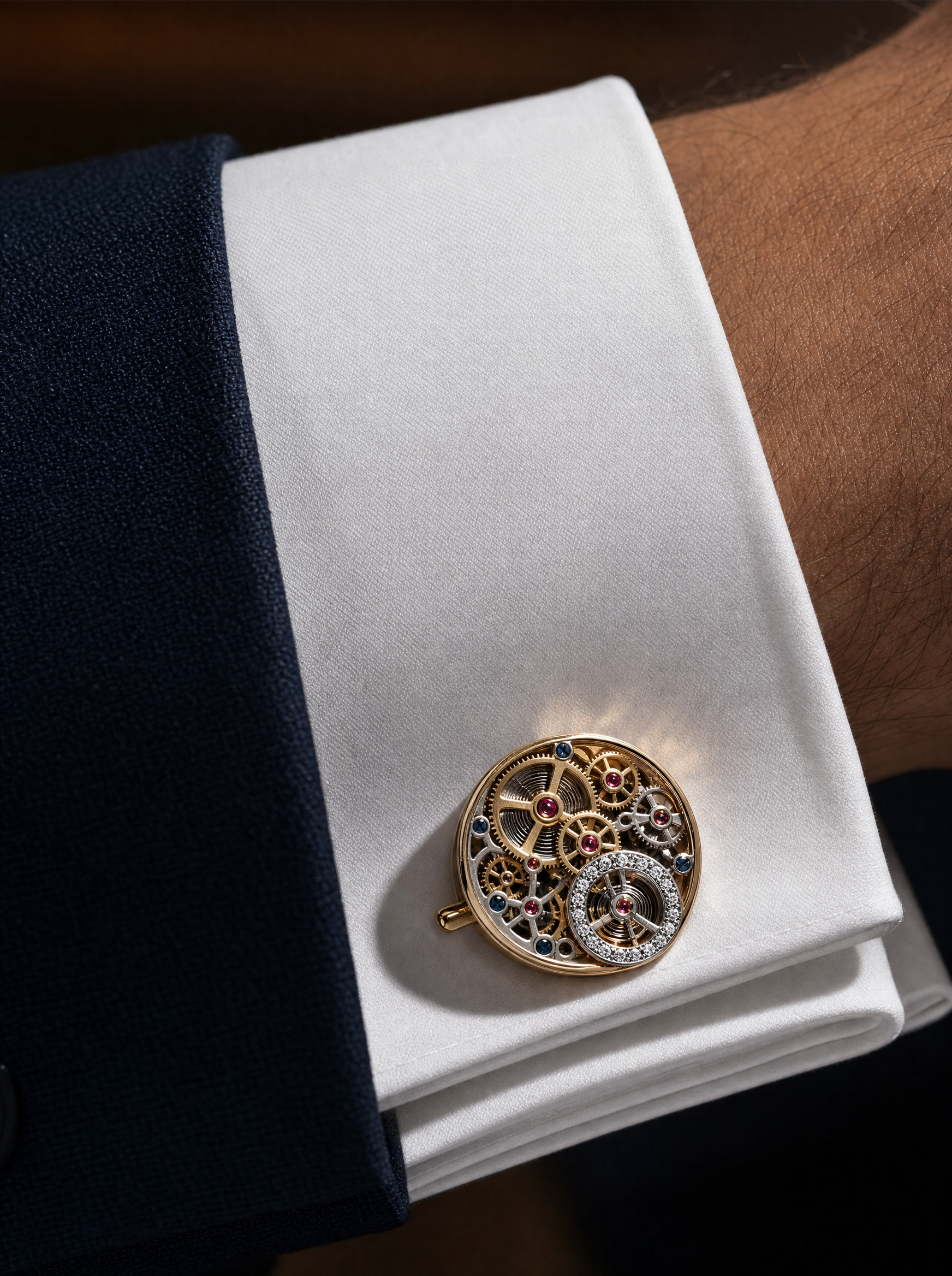 Buy Rotor Lab Diamond Cufflink | Fiona Diamonds