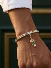 Verdant Croc Lab Diamond Charm Bracelet