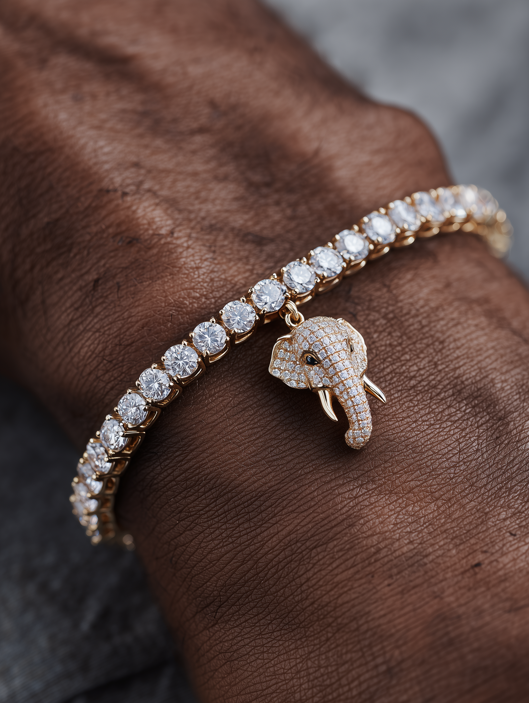 Ivory Majesty Lab Diamond Charm Bracelet