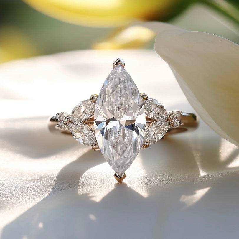 Hanker Three Stone Lab Diamond Ring - Fiona Diamonds - Fiona Diamonds