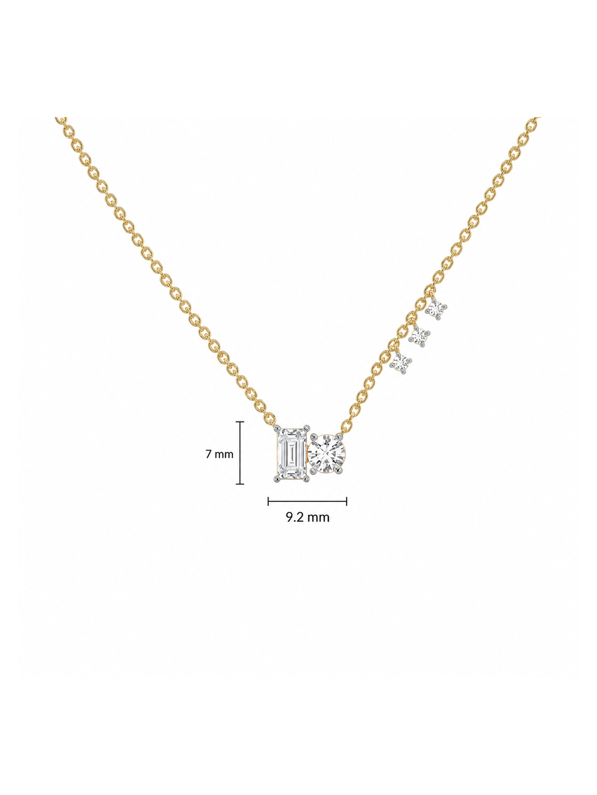 1.45ct Lab Grown Diamond Necklace in 18kt Gold Vermeil