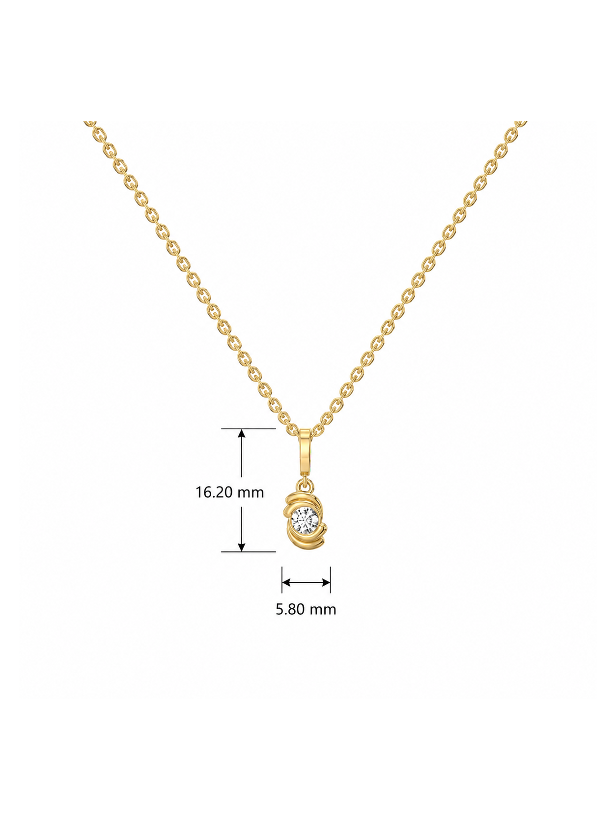 0.19ct Lab Grown Diamond Necklace in 18kt Gold Vermeil