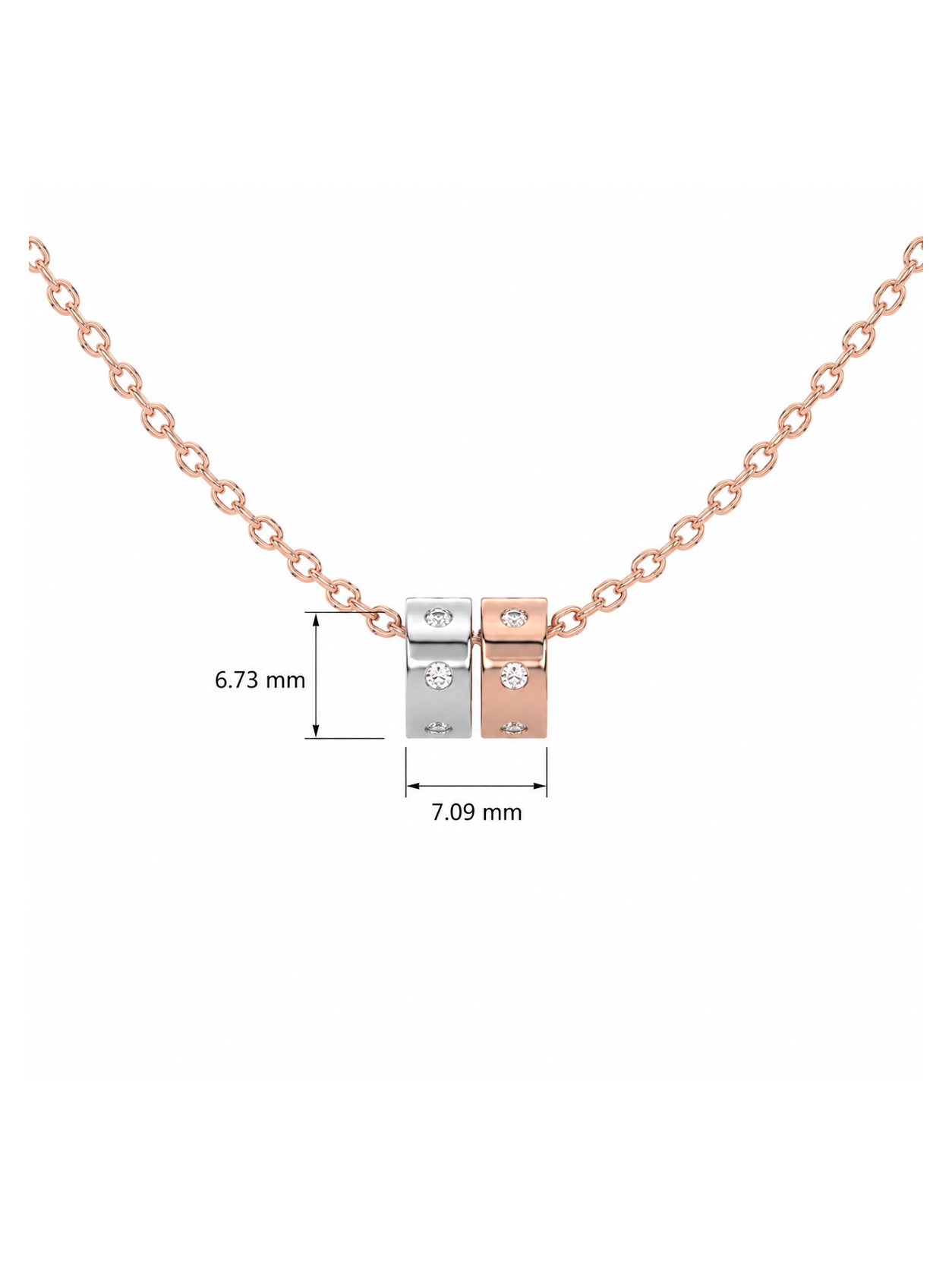 0.27ct Lab Grown Diamond Necklace in 18kt Rose Gold Vermeil