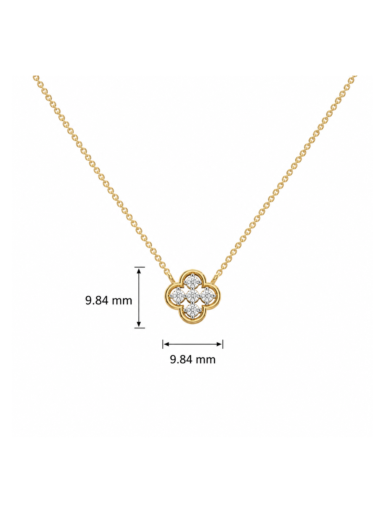 0.2ct Lab Grown Diamond Necklace in 18kt Gold Vermeil