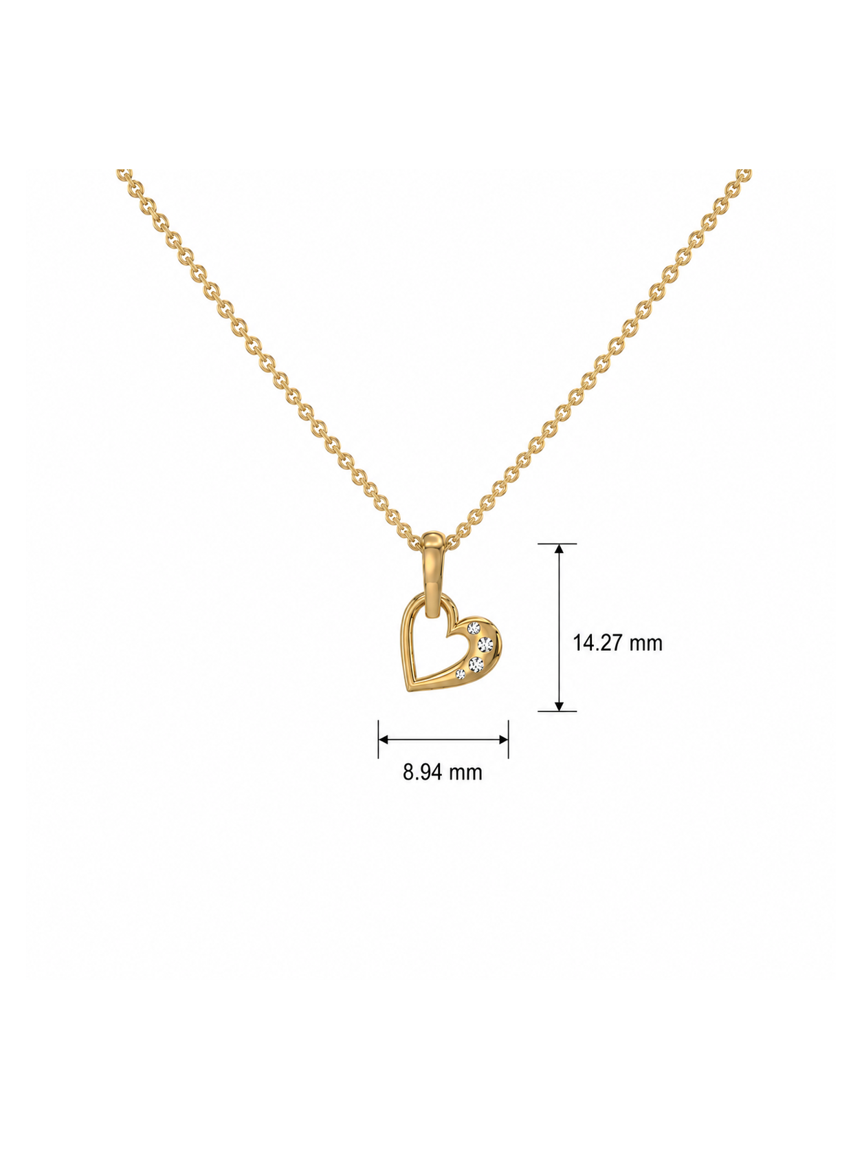 0.05ct Lab Grown Diamond Necklace in 18kt Gold Vermeil