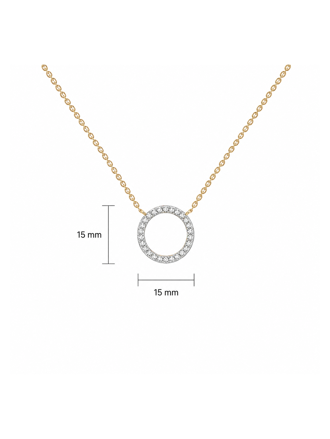 0.36ct Lab Grown Diamond Necklace in 18kt Gold Vermeil
