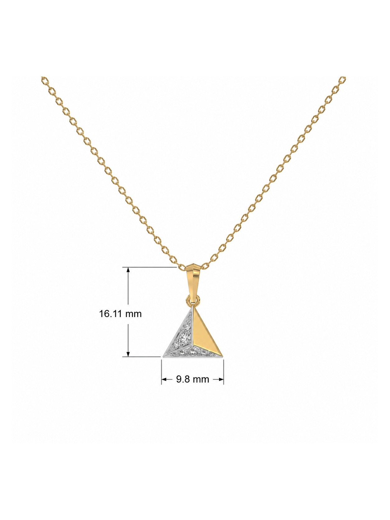 0.13ct Lab Grown Diamond Necklace in 18kt Gold Vermeil