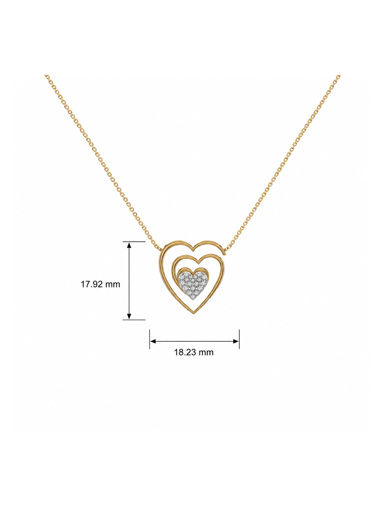 0.15ct Lab Grown Diamond Necklace in 18kt Gold Vermeil