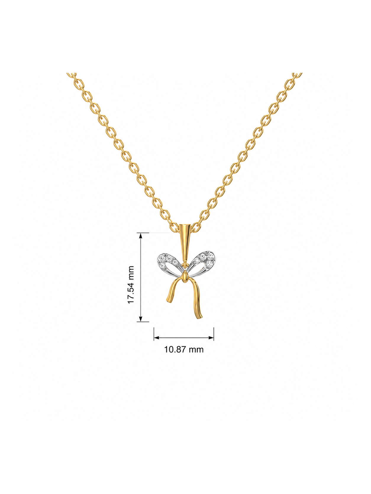0.07ct Lab Grown Diamond Necklace in 18kt Gold Vermeil